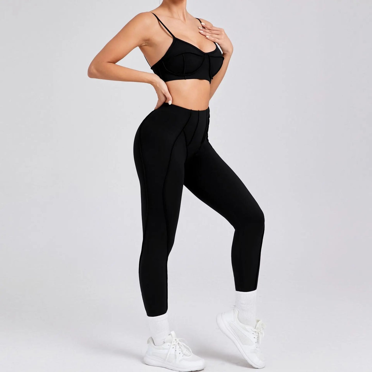 New Yoga Set Women Tracksuit Workout Legging Athletic Suit Gym Push Up Legging Fitness Bra Sports Wear Active Wear