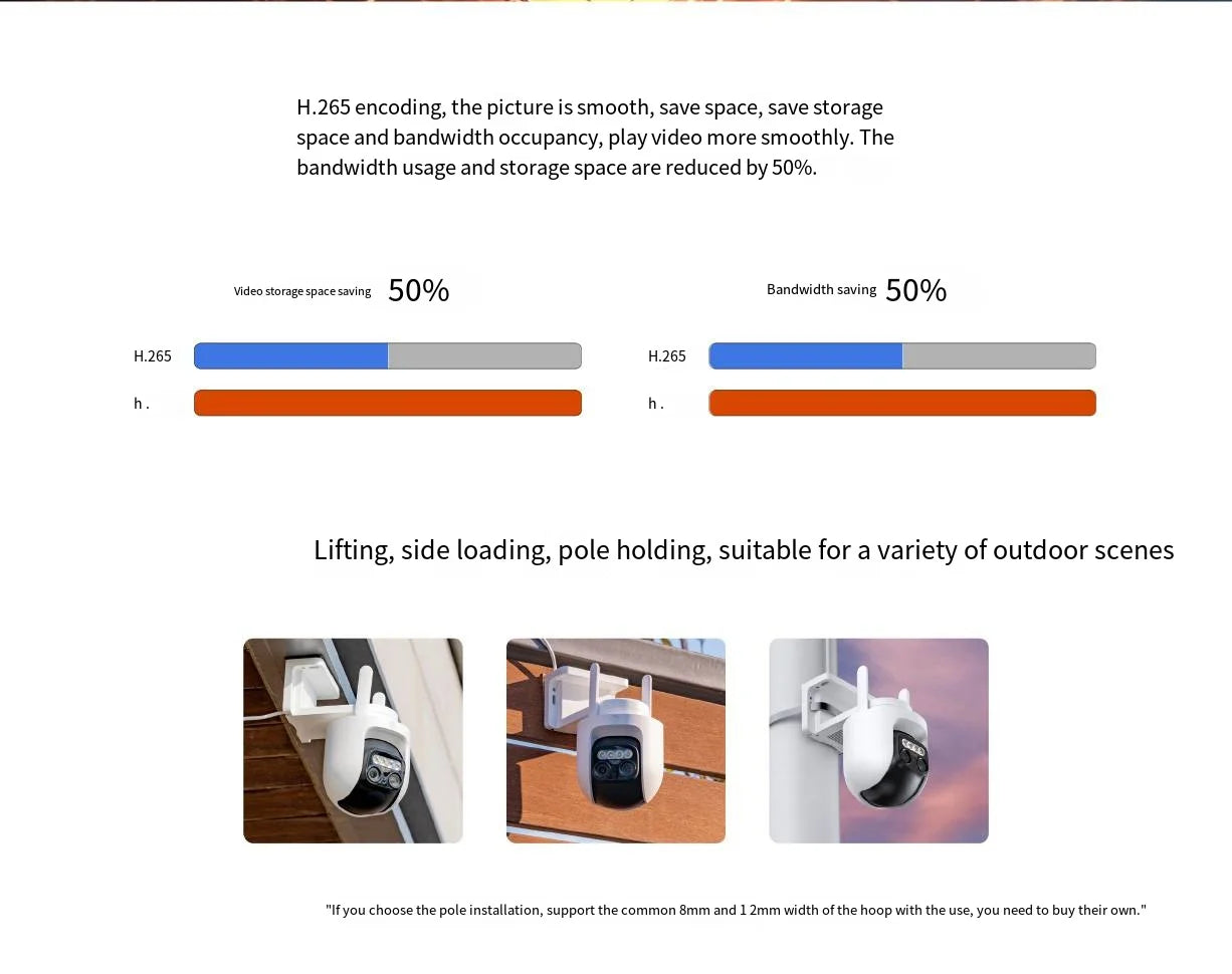 Xiaomi Mijia APP Outdoor Camera CW700S 2.5K 9x zoom IP66 Waterproof Security Cam PTZ Full Color Night Vision Al Human Detection
