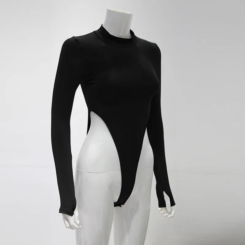 Women Jumpsuits Fashion Bodysuit Elegant Long Sleeve Slim Fit Casual Body Top Ladies Long Sleeve Leotard Stretch Autumn Romper