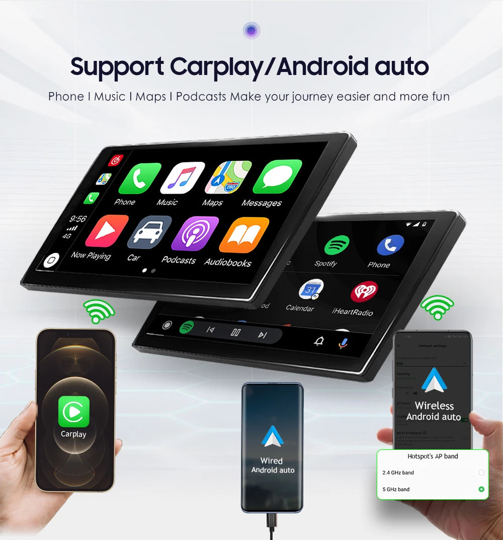 Hzipo AI Voice 10.1" Radio For Honda ACCORD 7 2003 2004 2005 2006 2007 2din Android Auto Carplay 4G Car Multimedia GPS Autoradio