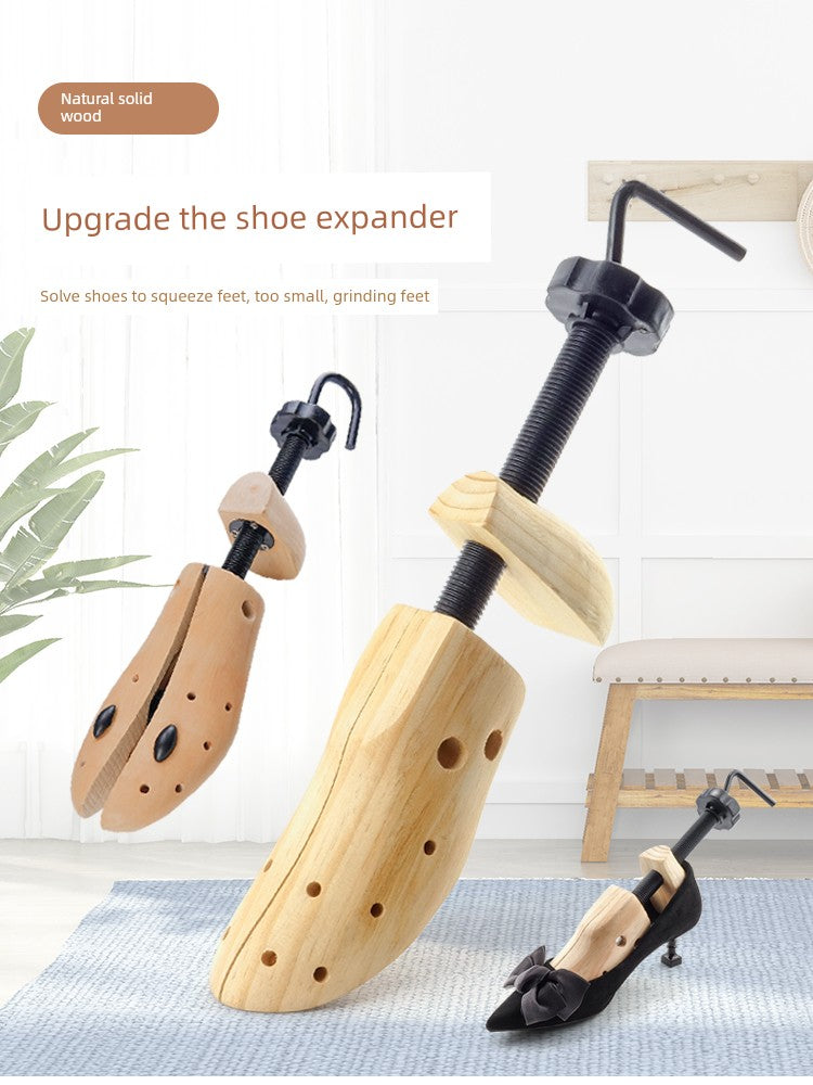 Solid Wood Shoe-Expansion Tool Men's and Women's Universal Shoe Stretcher Support Large Expander Width Expander Adjustable Shoe Stretcher Tool to Make Shoes Bigger