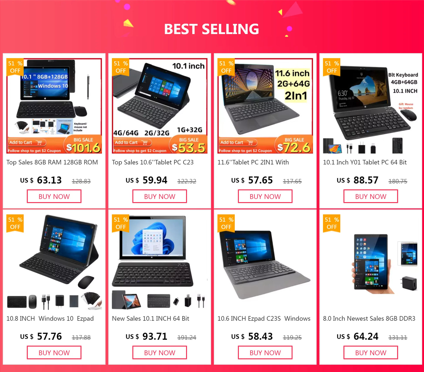 10.6 INCH C24S Tablet PC 2GB RAM 32GB eMMC WINDOWS 10 Z3735F CPU 1366 x 768 IPS Screen 6600mAh USB 3.0