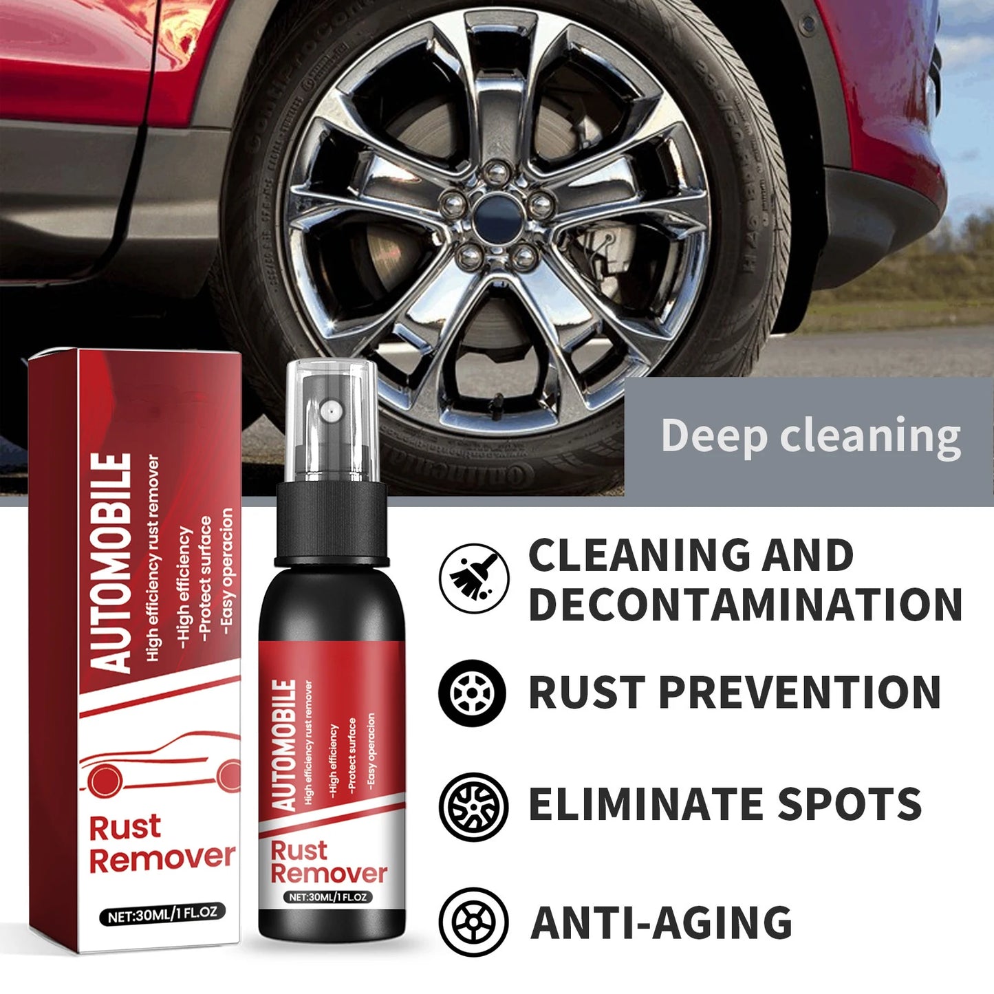 Rust Removal of Car Motorcycles Truck Automobile Exhaust Pipe Wheel Brake Discs Remove Rust Multifunction Cleaning Renovation