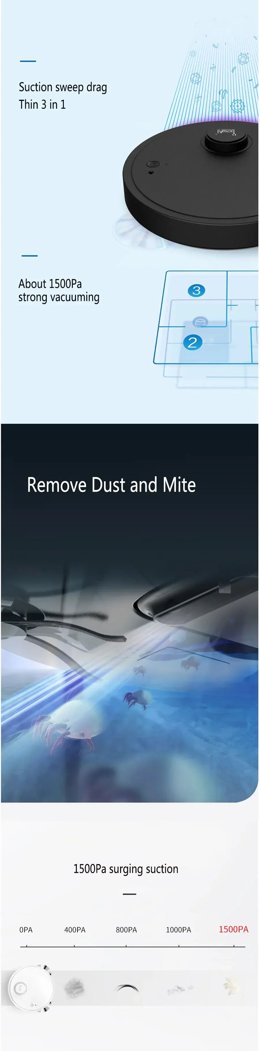 2025 New Automatic Robot Vacuum Cleaner 3in1 Smart Wireless Sweeping Wet And Dry Ultra-thin Cleaning Machine Mopping Smart Home