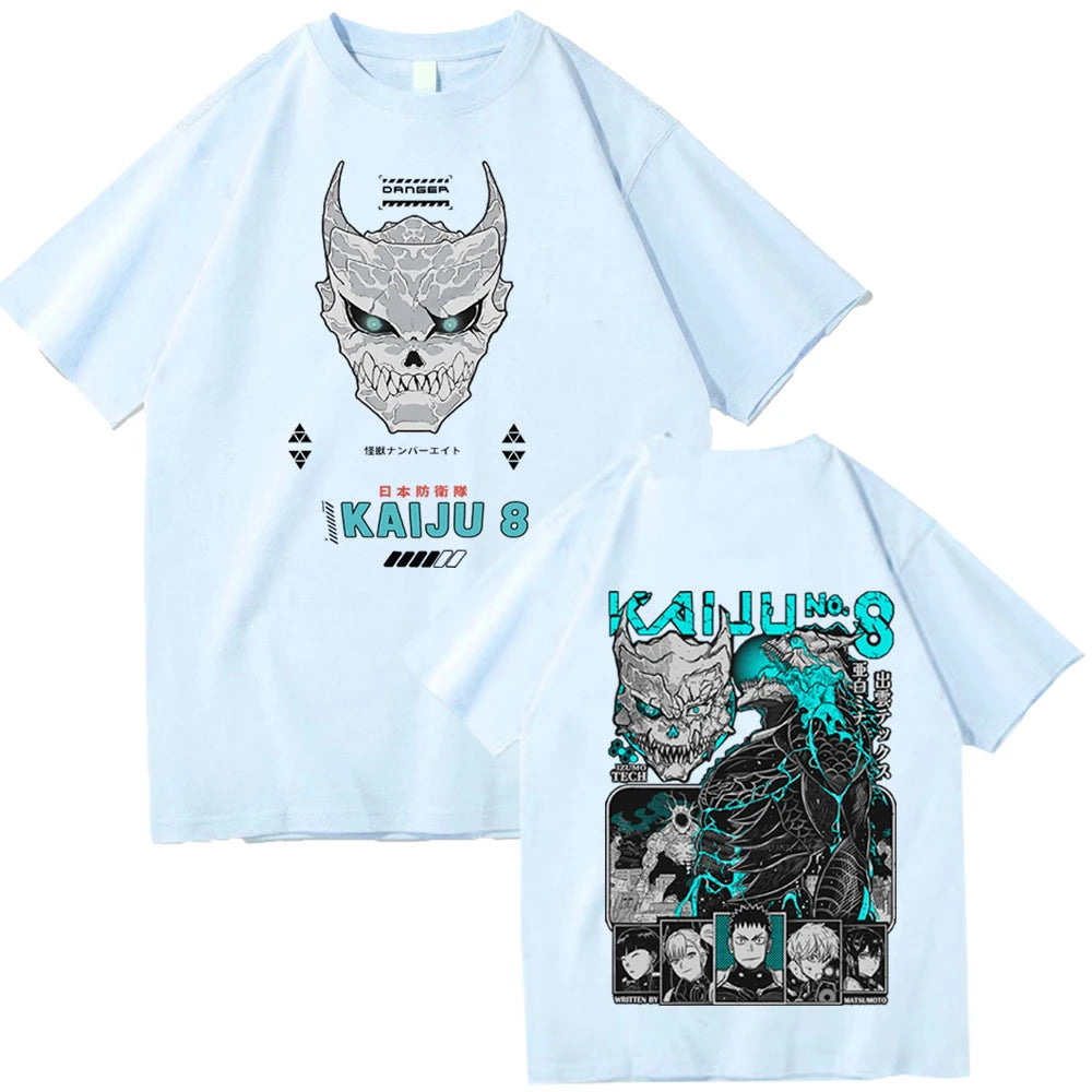 Anime Kaiju No 8 T-shirt Harajuku O-neck Casual Shirt
