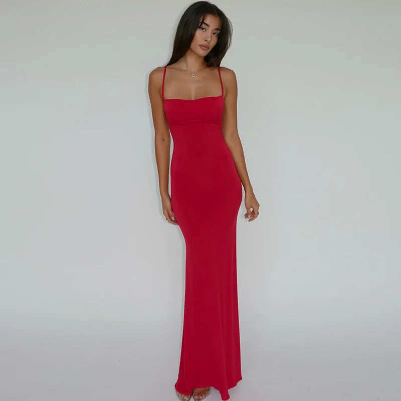 Ladies Summer Elegant Evening Party Dress Women Sleeveless Backless Maxi Dresses Birthday Night Clubwear Fashion Female Outfits