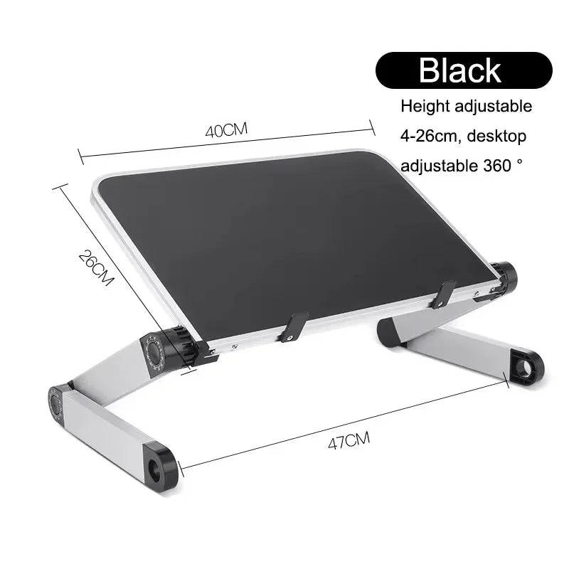 Laptop Desk Stand Portable Aluminum Computer Table Bracket with Radiator Adjustable Notebook Folding Holder Desk Cooling Stand
