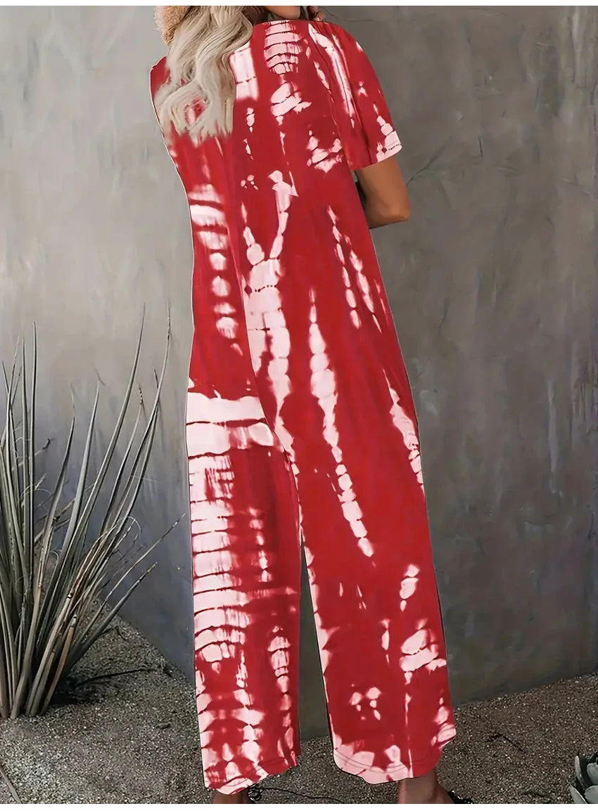 Plus Size 0XL-5XL Summer Rompers Overalls Women's Solid Color Jumpsuit with Pockets Casual Fashion Short Sleeve Jumpsuits