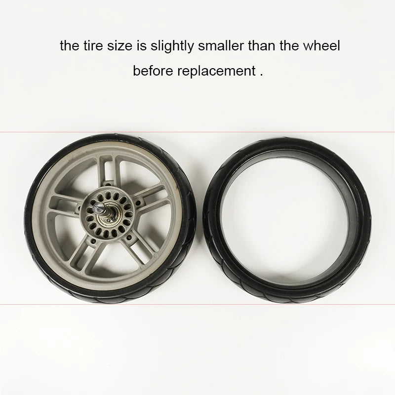 Stroller Wheel Tire For Uppababy Cruz V2 Pushchair Front Or Back Wheel PU Tubeless Tyre Cover Baby Buggy Replace Accessories