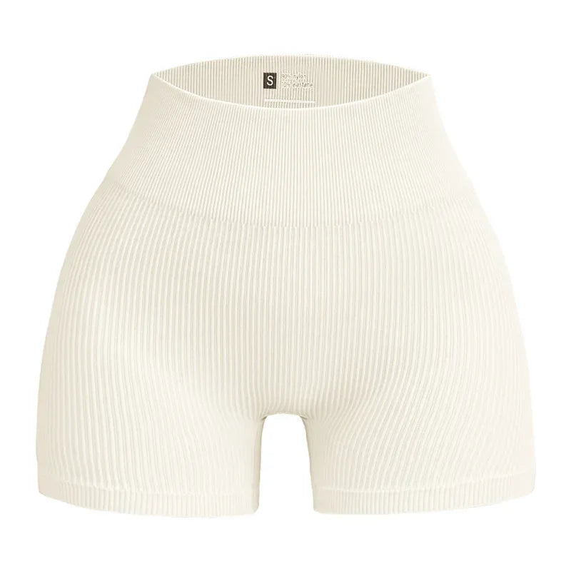 Women Thread Slim Shorts Seamless Elastic Shorts High Waist Hip Liftting Fitness Fashion Tights Gym Workout Cycling Yoga Shorts