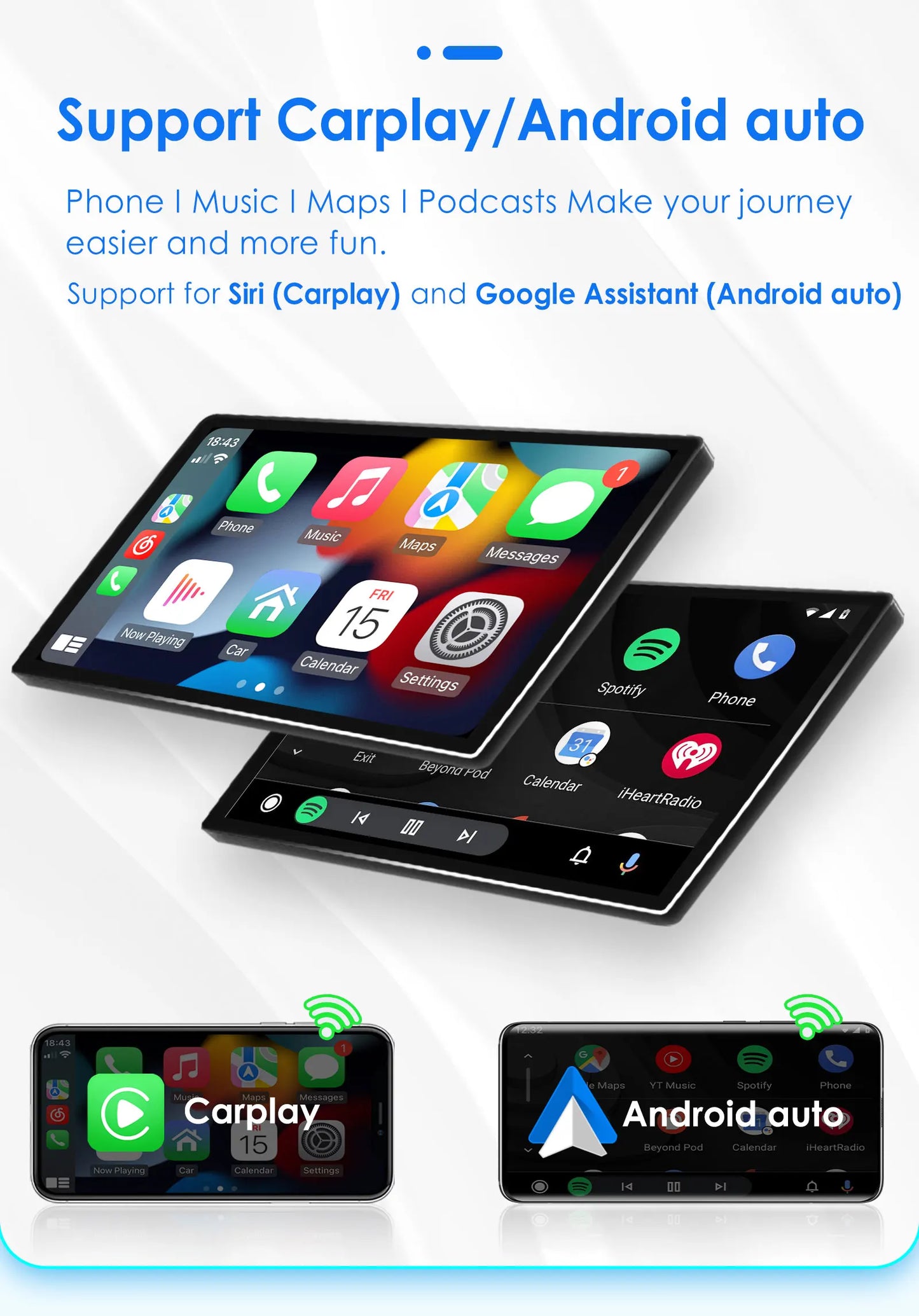 Hzipo AI Voice 10.1" Radio For Honda ACCORD 7 2003 2004 2005 2006 2007 2din Android Auto Carplay 4G Car Multimedia GPS Autoradio