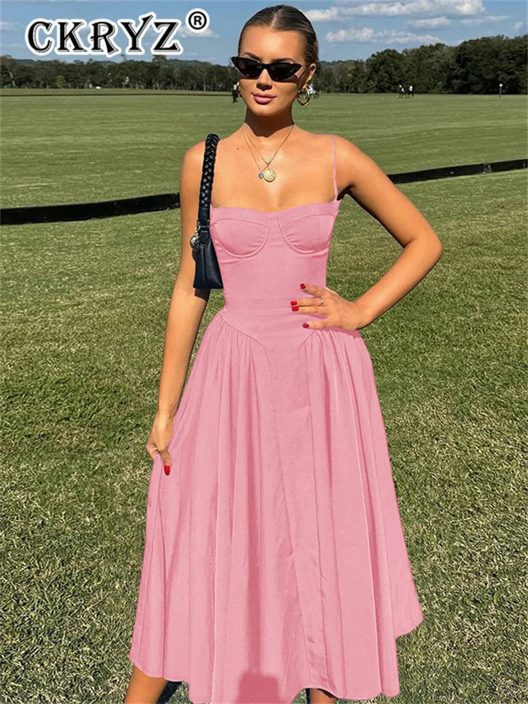 Ladies Elegant Evening Party Fashion Dress Women Sleeveless Backless Bodycon Maxi Dresses Night Club Streetwear Female Outfits