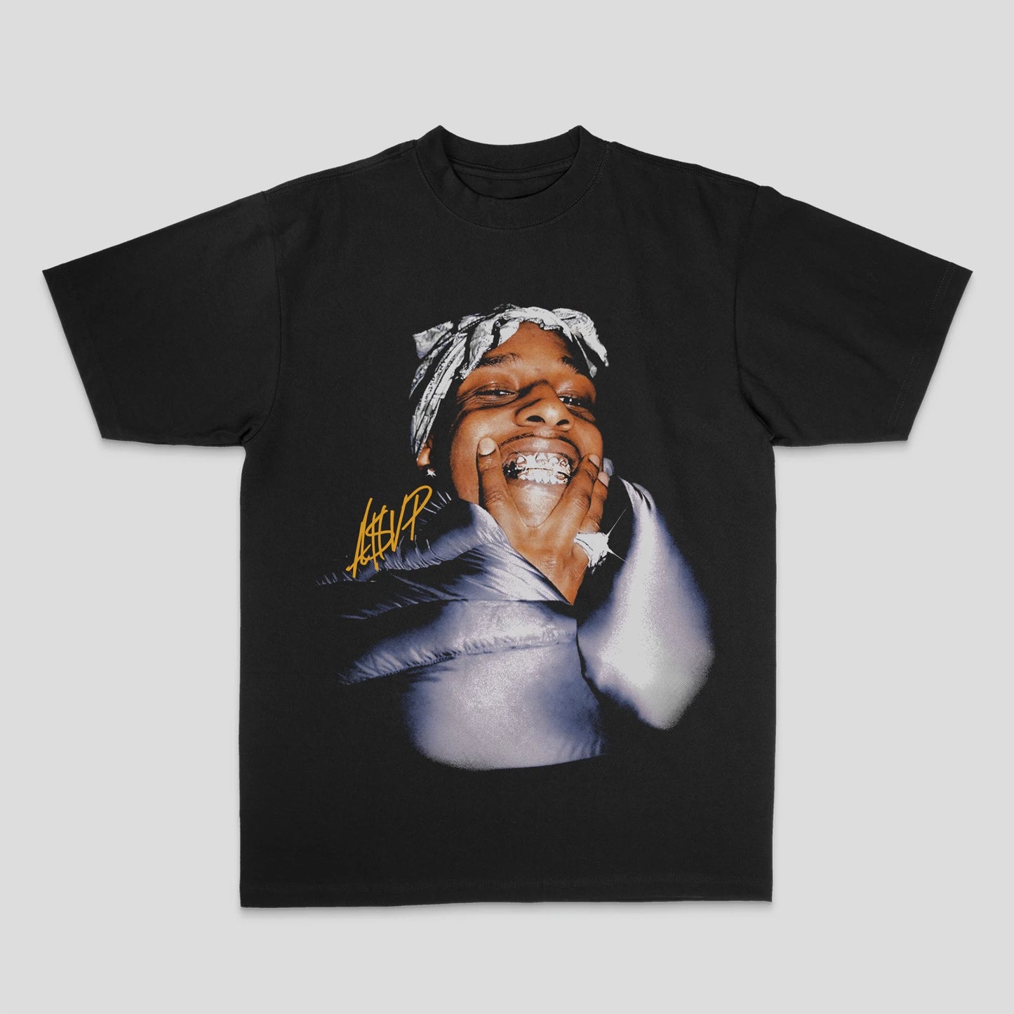 ASAP Hip Hop Rap Rap American Street Print Loose Breathable Crew Neck T-shirt Summer New Men's and Women's Streetwear