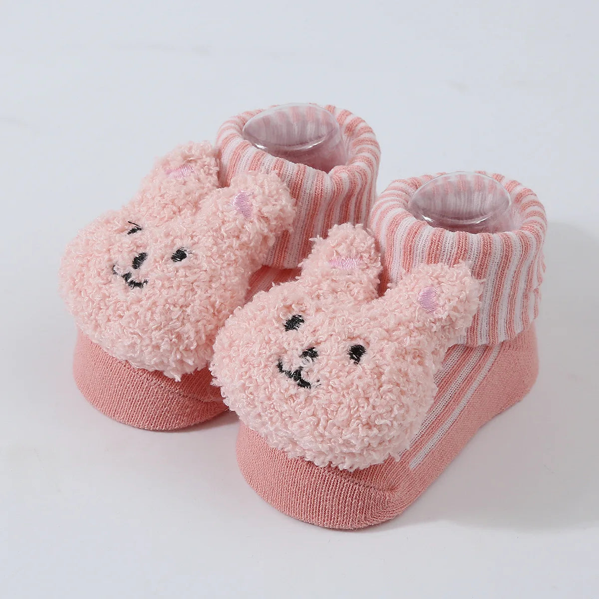Cute Cartoon Doll Newborn Socks Spring New Baby Soft Solid Prewalker Knitted Sock For Girls Boys Infant Knitting Floor Socks