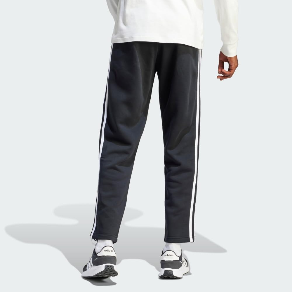 adidas Men's Essentials Fleece Open Hem 3-Stripes Pants