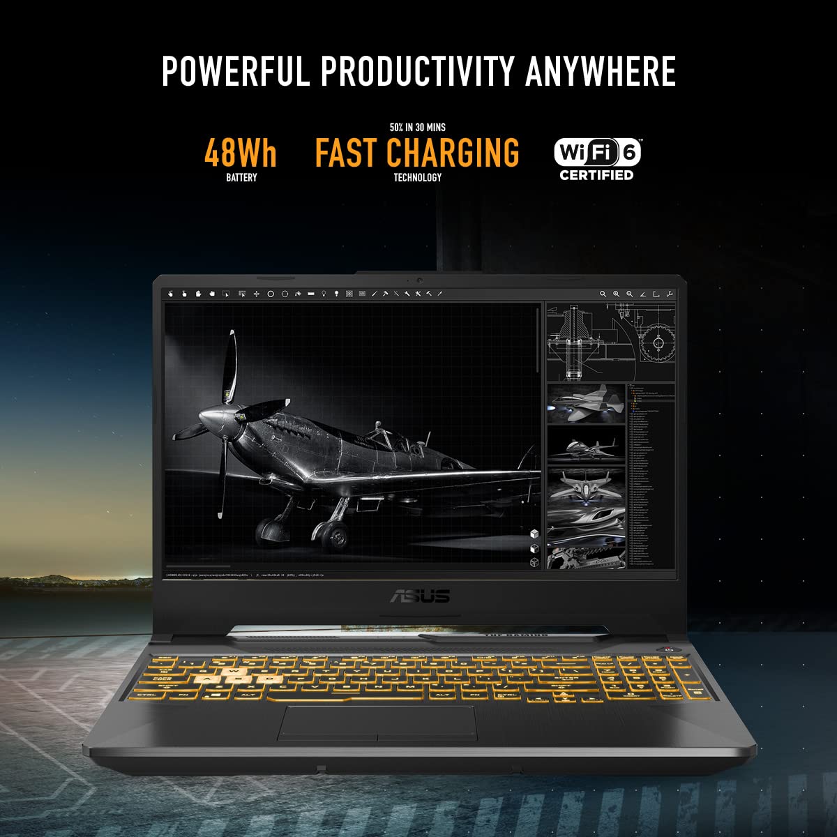 ASUS TUF Gaming A14 Copilot+ PC Gaming Laptop, 14” WQXGA 16:10 165Hz Display, AMD Ryzen™ AI 7 8845HS, NVIDIA® GeForce RTX™ 4050, 16GB LPDDR5X, 512GB PCIe® Gen 4.0 SSD, Wi-Fi 6E, Windows 11 Home