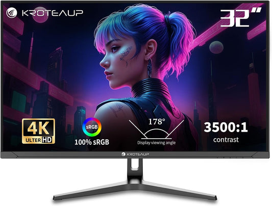32 Inch UHD Gaming Monitor, (3840 X 2160) Computer Monitor