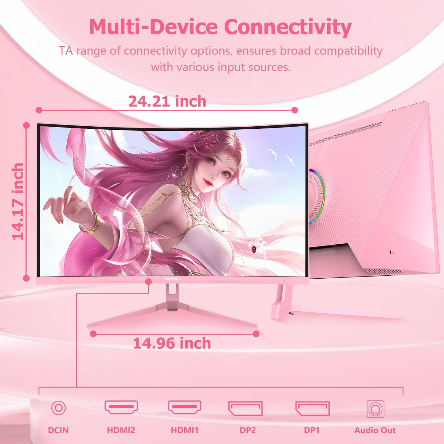 32 inch 4K Gaming Computer Monitor 60Hz UWQHD 3840x2160