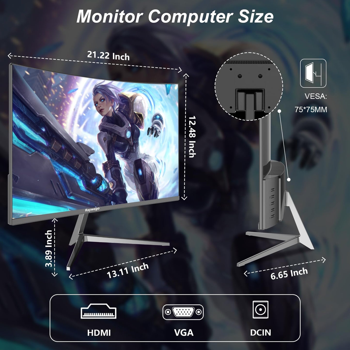 32 inch 4K Gaming Computer Monitor 60Hz UWQHD 3840x2160