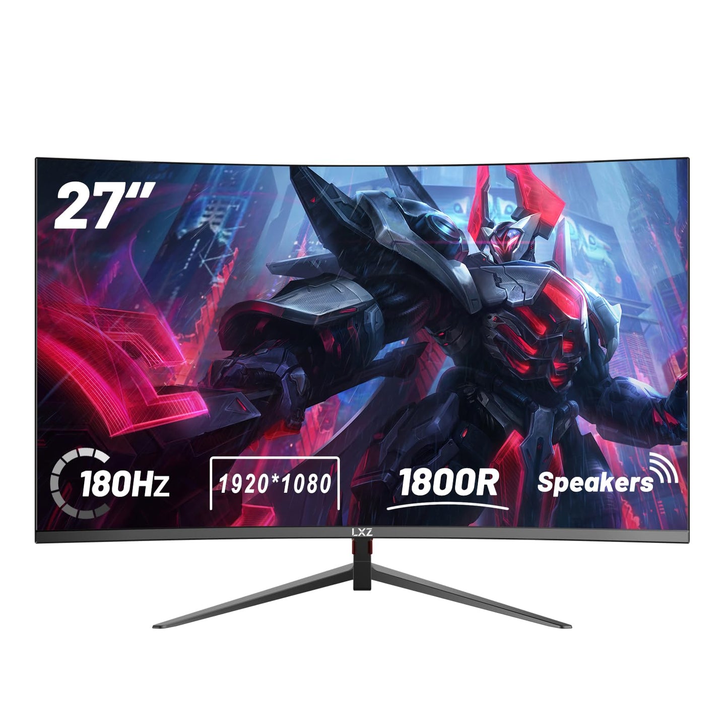 LXZ Curved 32 Inch Gaming Monitor 1500R, 2K QHD 180hz Frameless Display