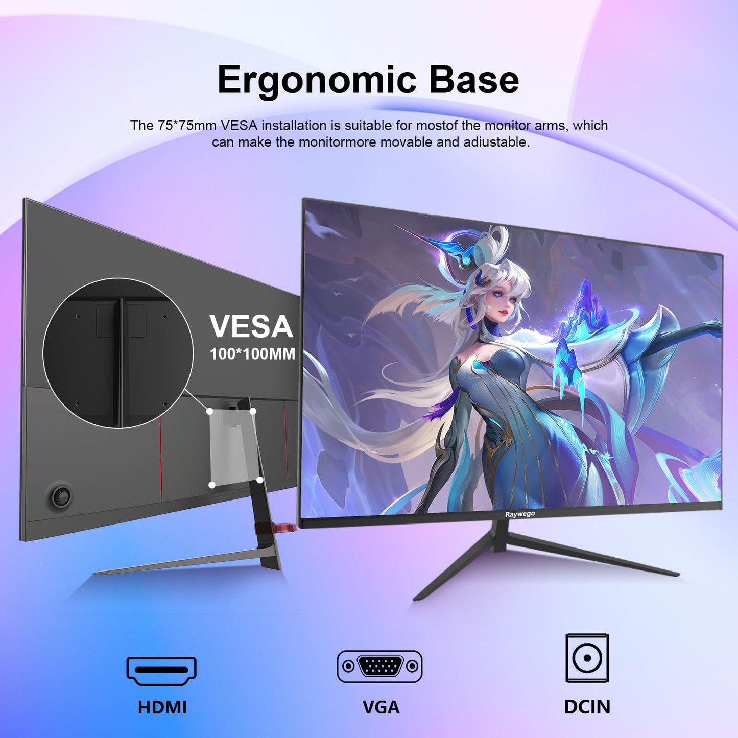 32 inch 4K Gaming Computer Monitor 60Hz UWQHD 3840x2160