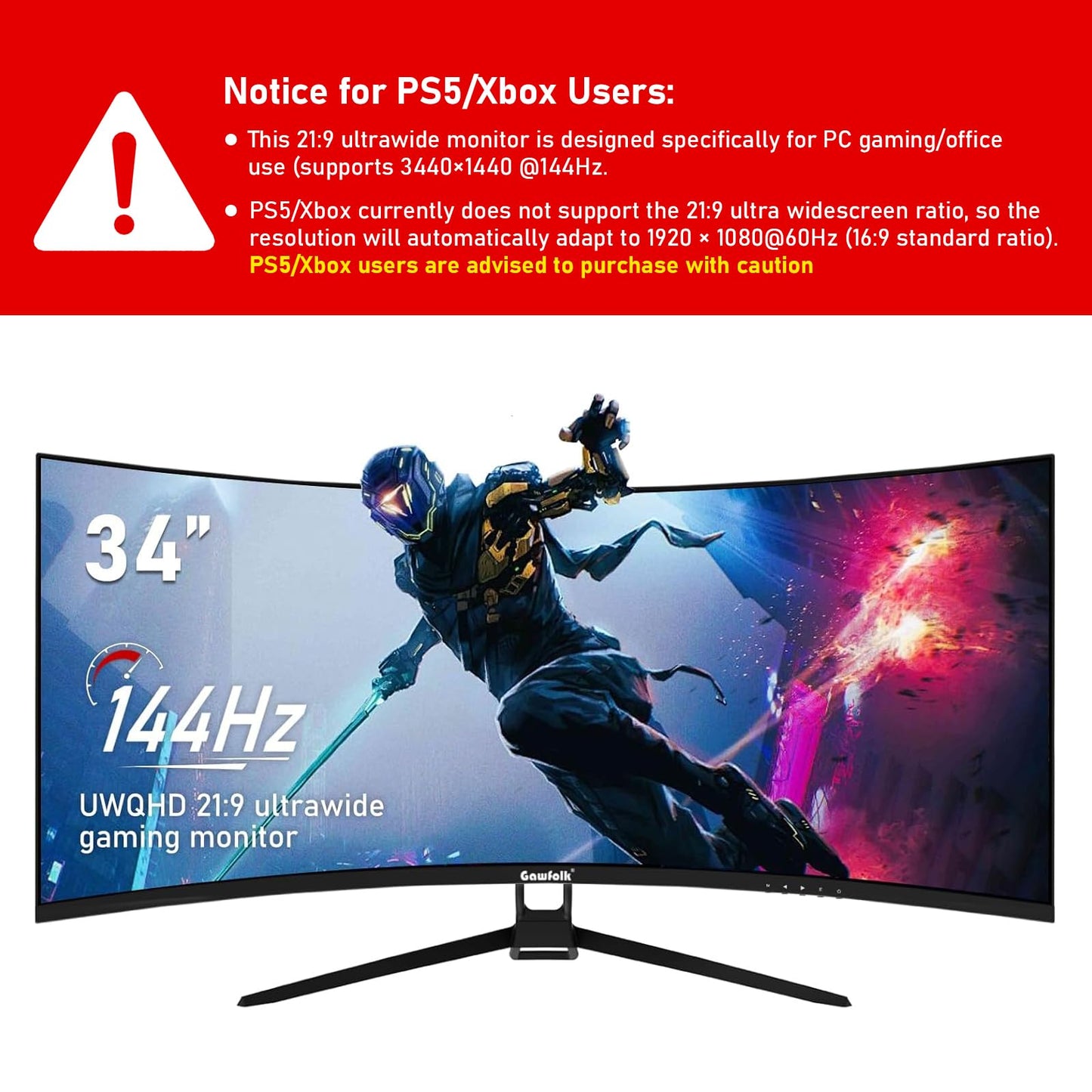 32 inch 2K QHD(2560×1440P) 165Hz Curved Gaming Monitor, PC Screen