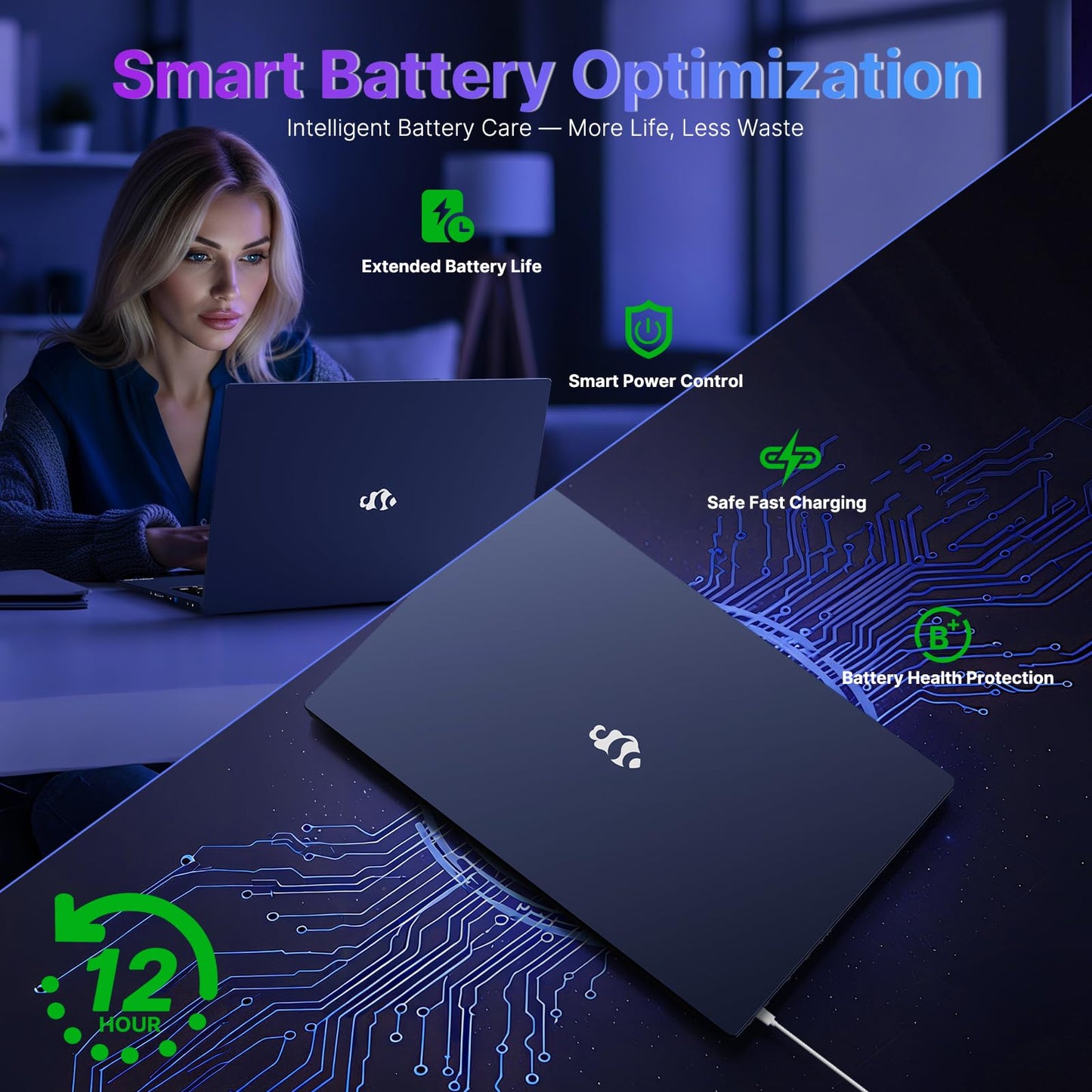 NIMO 17.3 Gaming-Laptop Ryzen 9 8945HS (>i9-13900H) 16GB RAM, 1TB SSD, Radeon 780M, PD 100W USB-C 4.0 AI-Enhanced for Copilot VR Ready, Backlit KB Fingerprint Unlock, Gaming Student Office Business