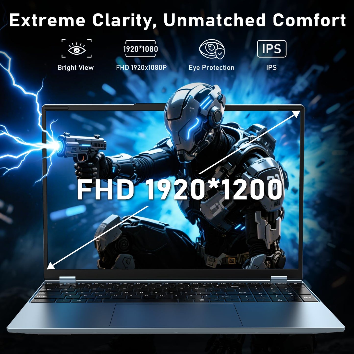 Gaming Laptop,MX350 Graphics Laptop,16 Inch Laptop Computer,N95 4C/4T Processor(up to 3.4Ghz),16GB RAM 1TB SSD,16”FHD 1920 * 1200 Display,WiFi 5,BT4.0,Backlit Keyboard