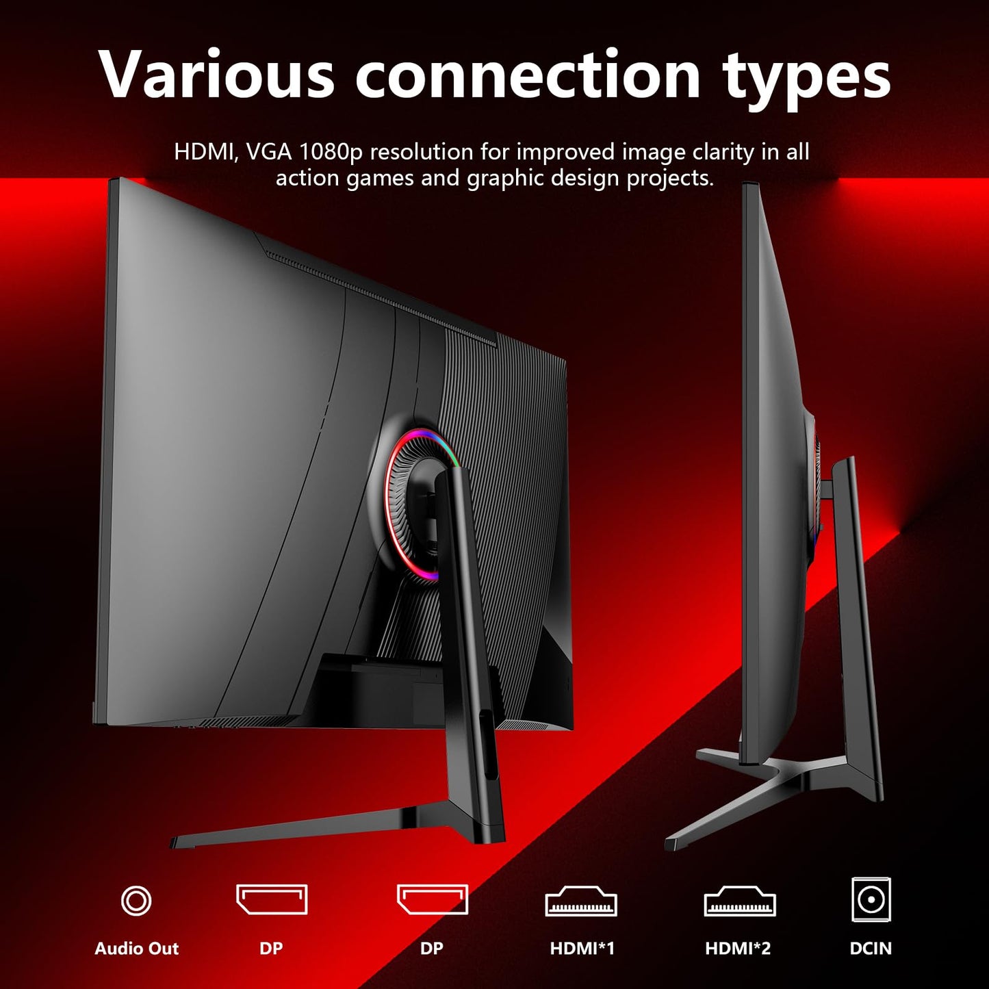 32 inch 4K Gaming Computer Monitor 60Hz UWQHD 3840x2160