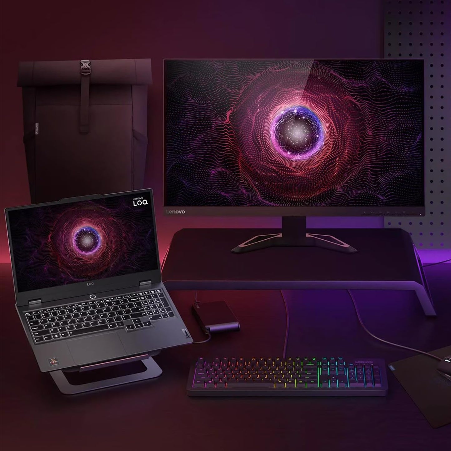 Lenovo LOQ 15 15ARP9 RTX 4060 Gaming Laptop, 15.6" FHD 144Hz, AMD Ryzen 7 7435HS, NVIDIA RTX 4060, 32GB DDR5 RAM, 1TB SSD, Backlit KB, RJ-45, Bundle with PCO Laptop Cooler