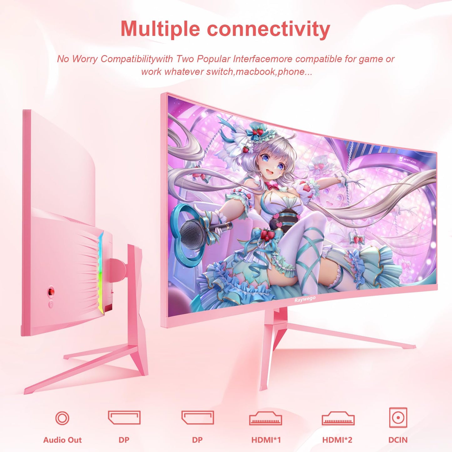 32 inch 4K Gaming Computer Monitor 60Hz UWQHD 3840x2160