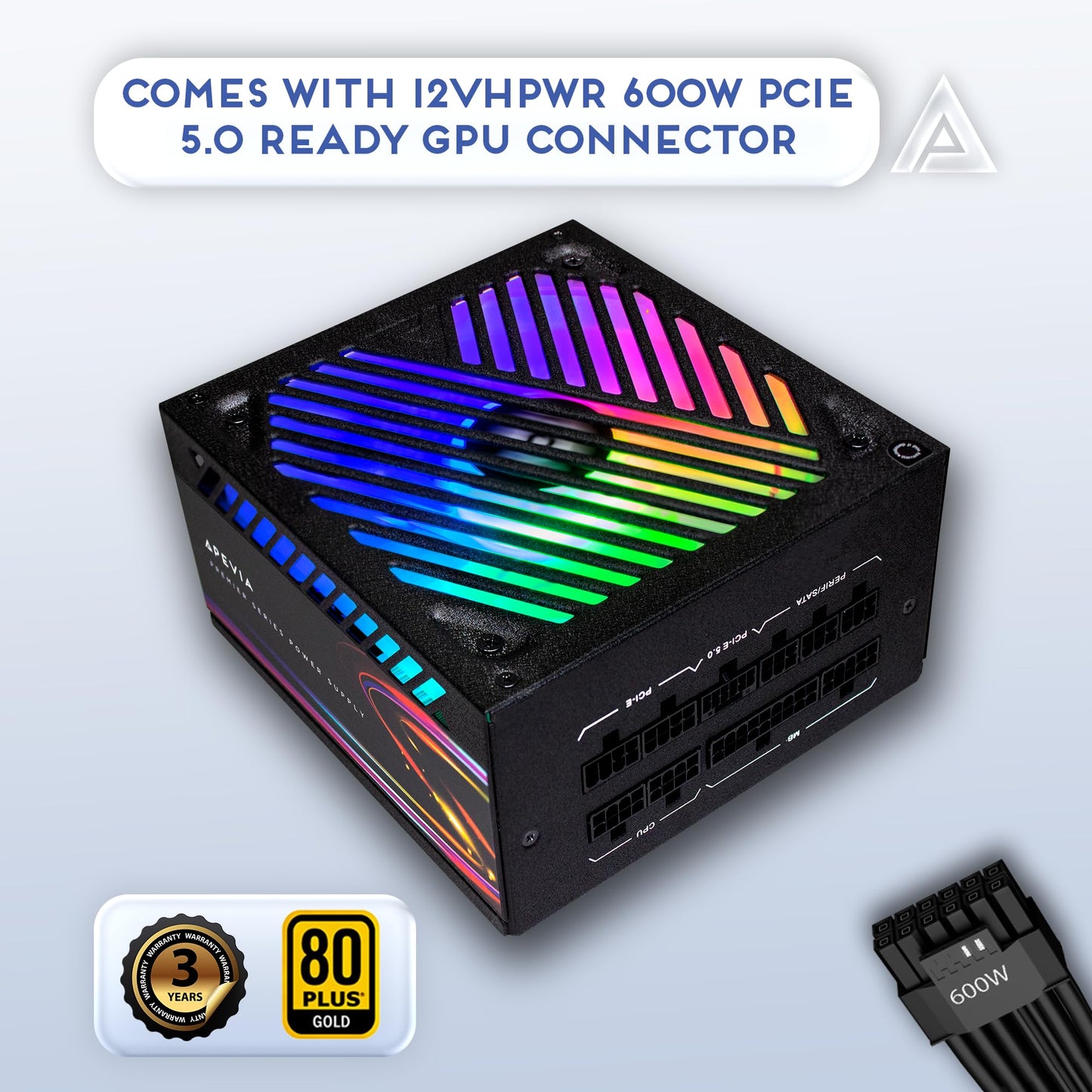 Apevia ATX-PM850W PCIe 5.0 ATX 3.0 Ready Premier 850W 80+ Gold Certified