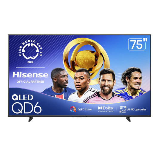 Hisense 65" Class QD6 Series (65QD6QF, 2025 Model) QLED 4K UHD Smart Fire TV, Voice Remote with Alexa, Dolby Vision, Dolby Atmos, Motion Rate 120, HDR 10+, Game Mode Plus, MEMC, VRR, ALLM