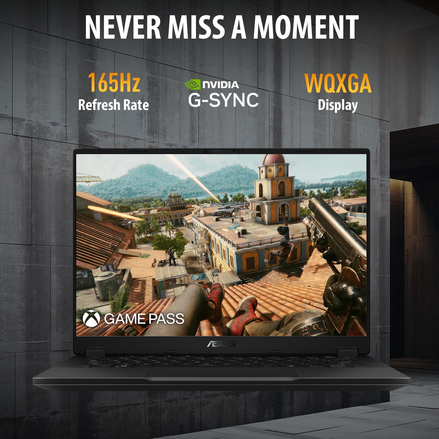 ASUS TUF Gaming A14 Copilot+ PC Gaming Laptop, 14” WQXGA 16:10 165Hz Display, AMD Ryzen™ AI 7 8845HS, NVIDIA® GeForce RTX™ 4050, 16GB LPDDR5X, 512GB PCIe® Gen 4.0 SSD, Wi-Fi 6E, Windows 11 Home