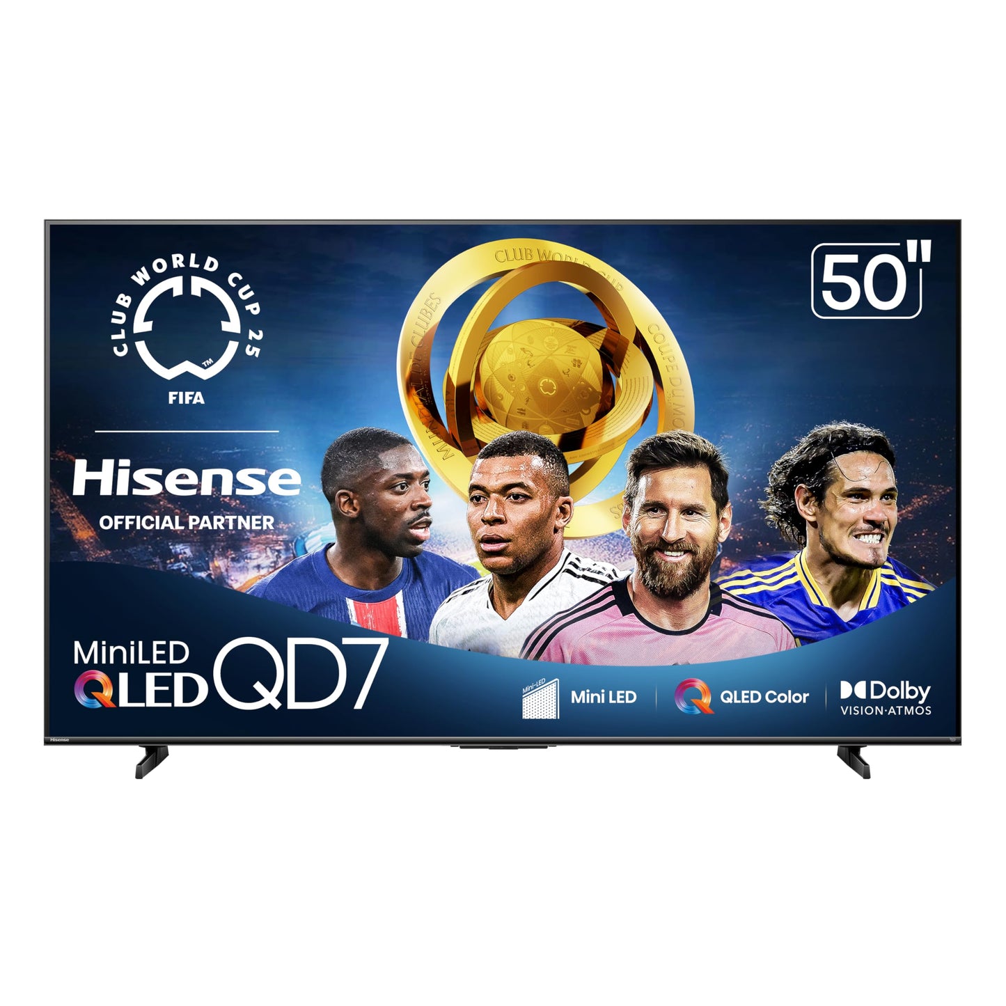 Hisense 75" Class QD7 Series Mini-LED 4K UHD Smart Fire TV (75QD7QF, 2025 Model) - QLED, Native 144hz, HDR10+, Dolby Vision, Dolby Atmos, Game Mode Pro, ALLM, Alexa Built in with Voice Remote, Black