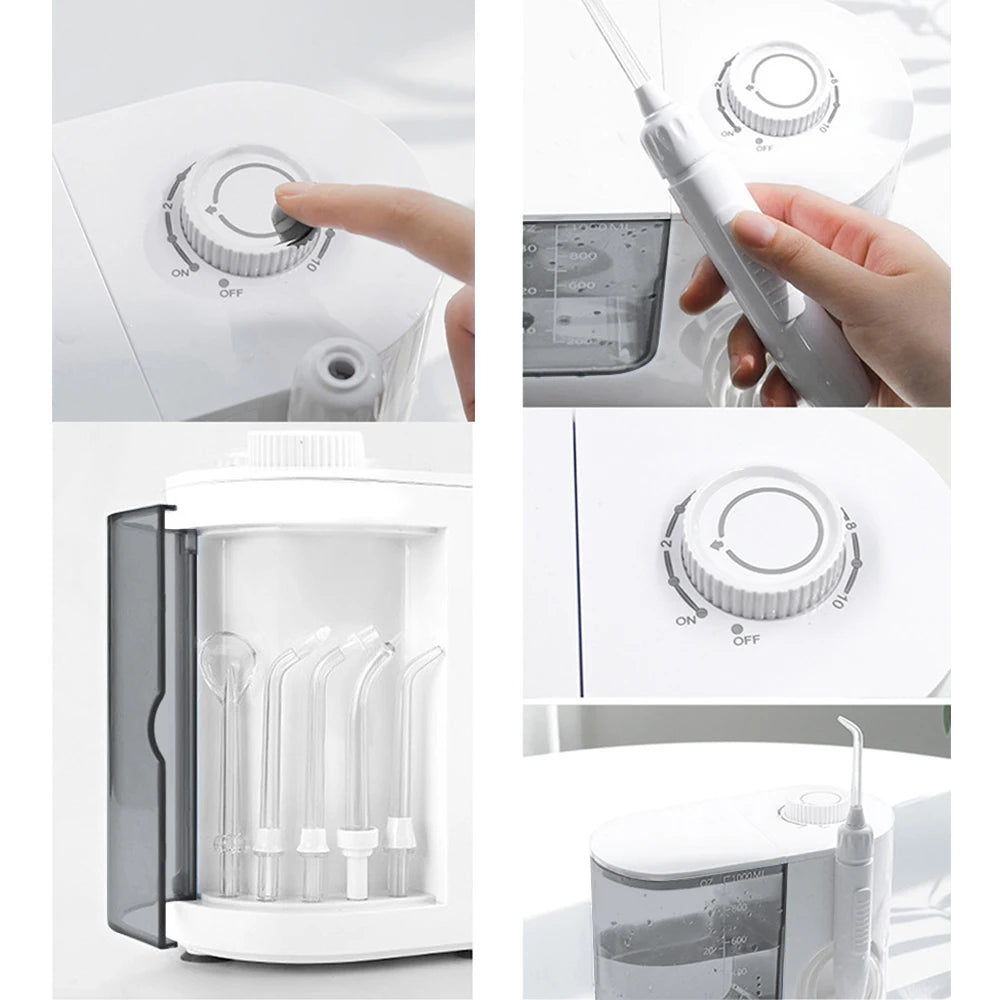 Water Dental Flosser Teeth Pick -Portable Oral Irrigator with Rechargeable Waterproof  Cleaner Pick Cordless for Home