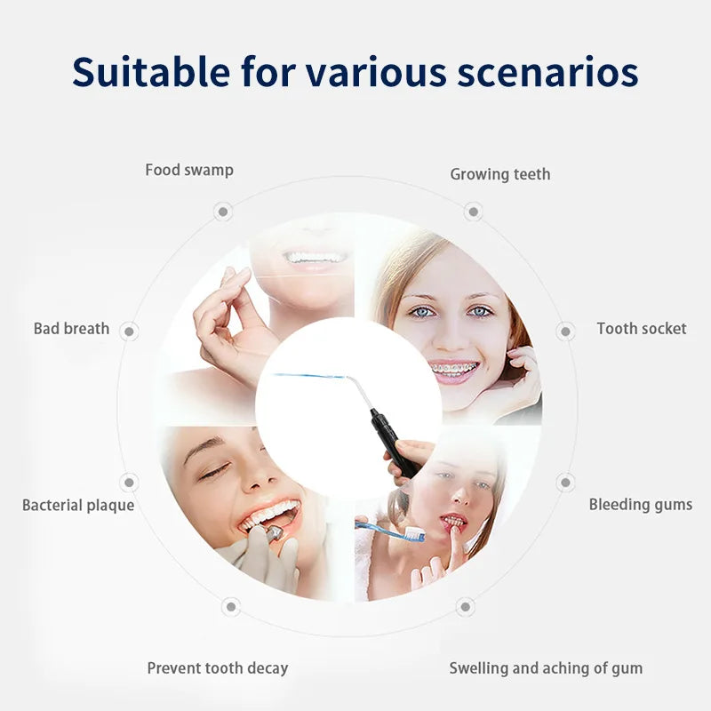 Water Dental Flosser Teeth Pick -Portable Oral Irrigator with Rechargeable Waterproof  Cleaner Pick Cordless for Home
