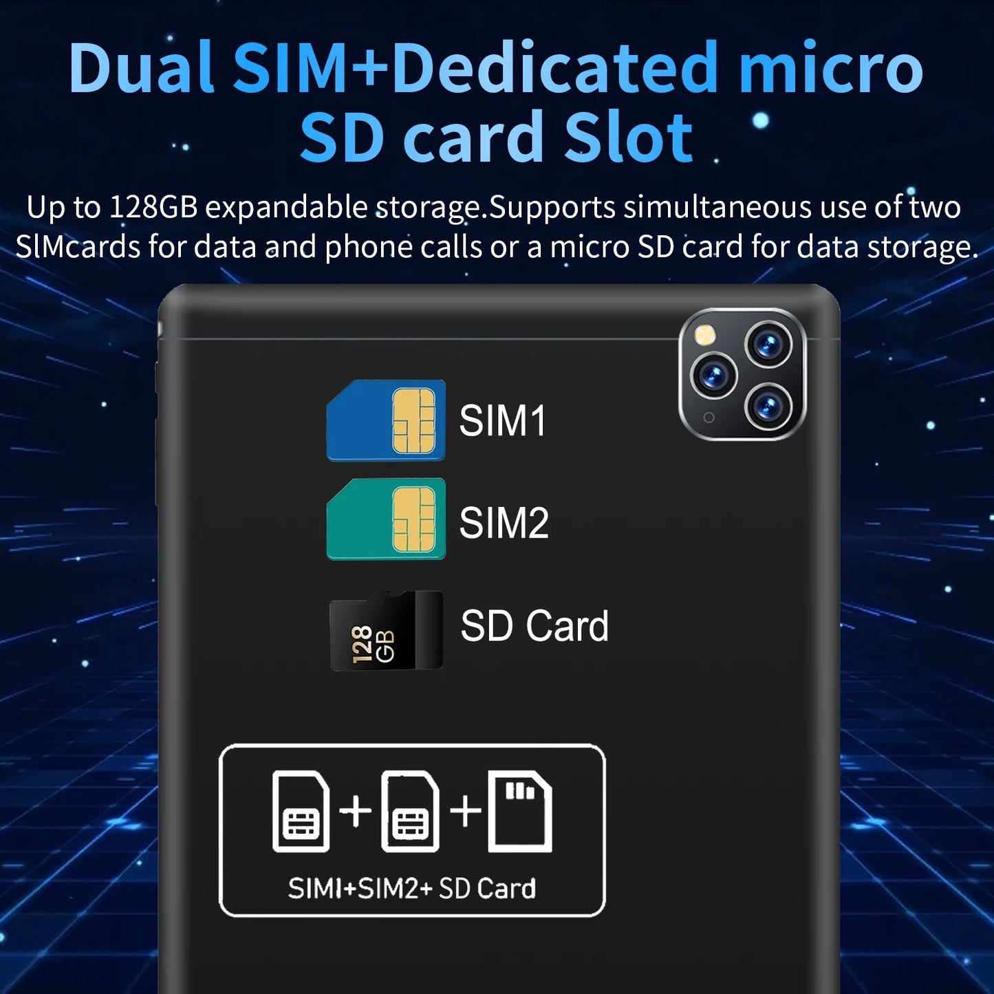 5G 2025 New Global Version 10.36 Inch tablet android 16GB+1TB ROM 16+32MP 12000mAh  Android13.0 Dual Sim Card GPS Bluetooth WIFI
