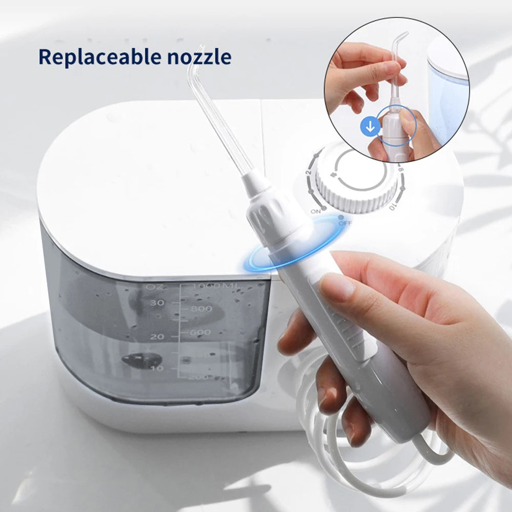 Water Dental Flosser Teeth Pick -Portable Oral Irrigator with Rechargeable Waterproof  Cleaner Pick Cordless for Home