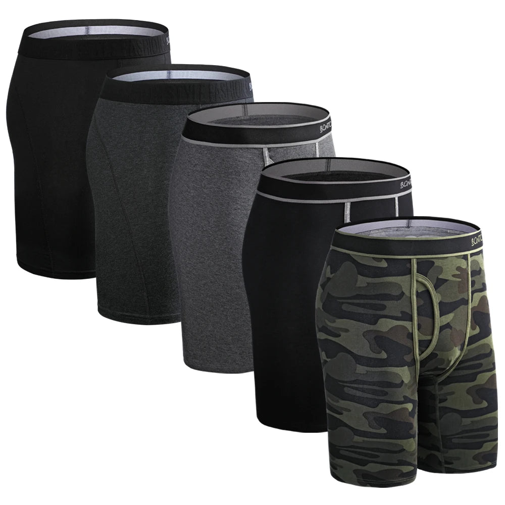 5Pcs Set Boxer Men Underpants Male Cotton Men's Panties Underwear Man Boxershorts Homme High Quality Underware Shorts Calson