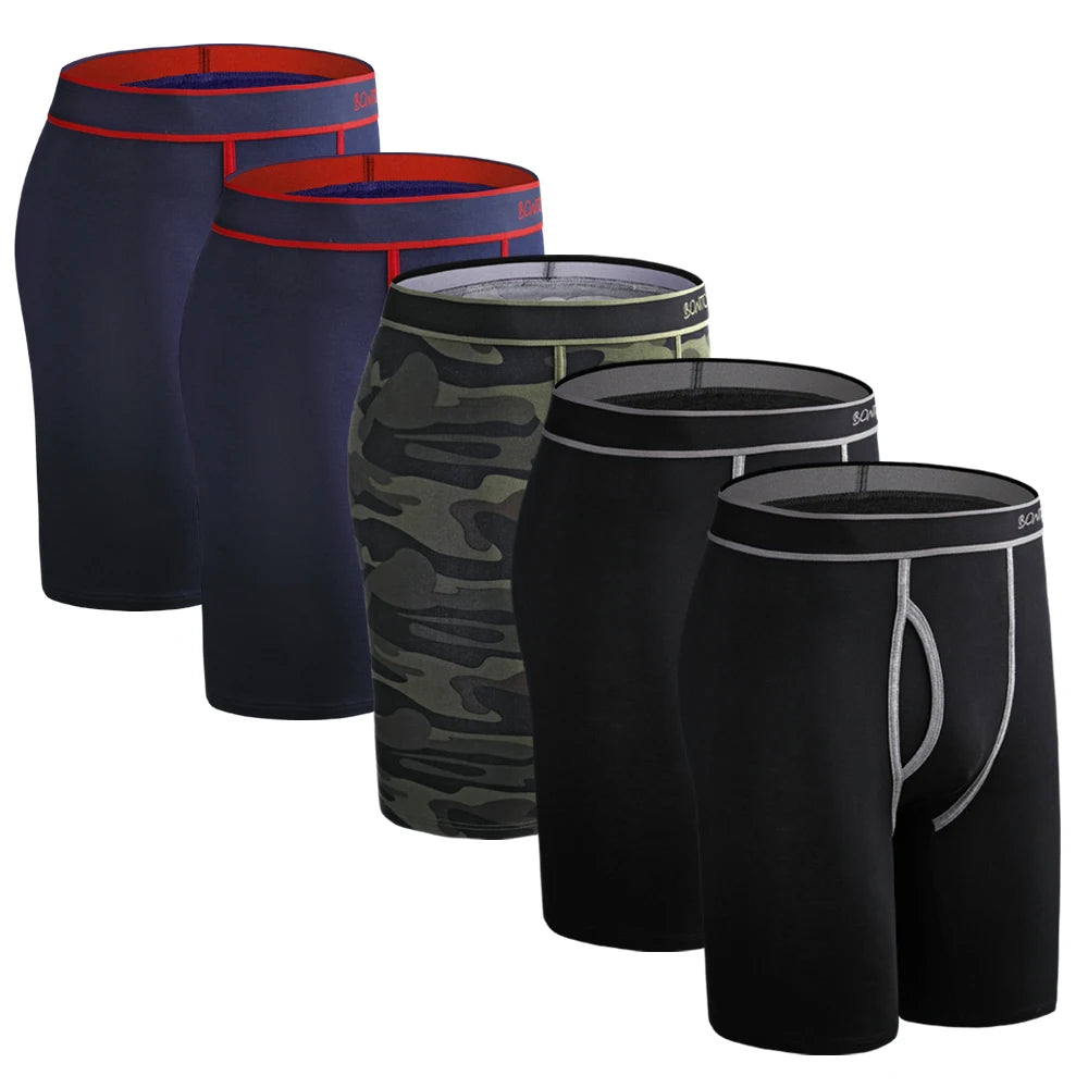 5Pcs Set Boxer Men Underpants Male Cotton Men's Panties Underwear Man Boxershorts Homme High Quality Underware Shorts Calson