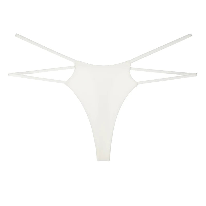 Felinus Women Panties Sexy Binikini Low Waist Underwear Double Thin Strap G-String Thong Seamless Breathable Female Lingerie