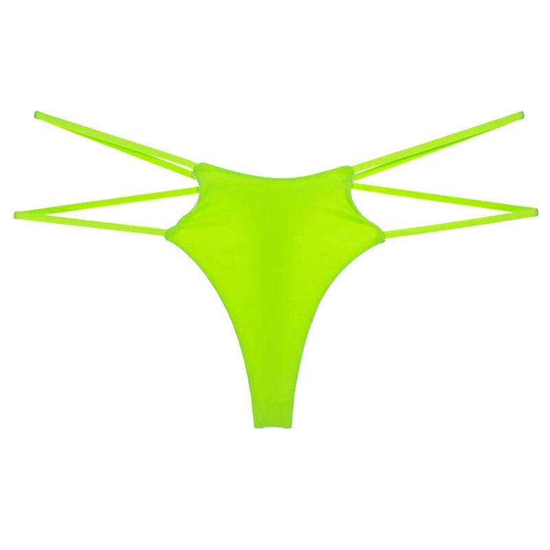 Felinus Women Panties Sexy Binikini Low Waist Underwear Double Thin Strap G-String Thong Seamless Breathable Female Lingerie