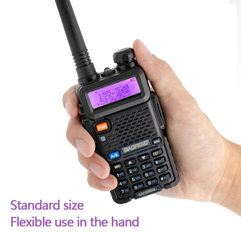 1/2X Baofeng UV-5R 8W Tri-Power Walkie Talkie High Power Dual Band Long Range 128CH Portable Handheld UV 5R Ham Two Way Radio