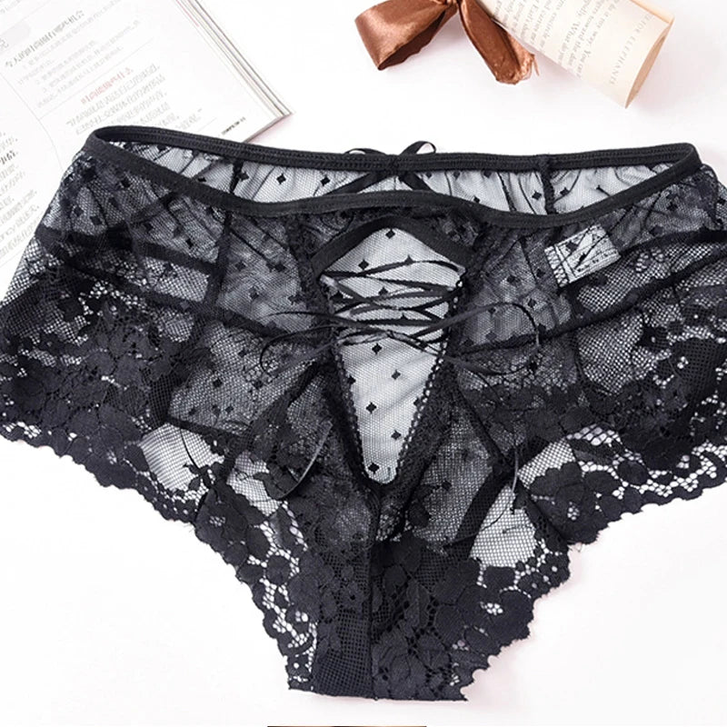 Comeondear High Waist Lace Panties Plus Size 3XL 5XL 6XL Hollow Underwear Lingerie Mesh Strappy Drop shipping Brazilian Panties
