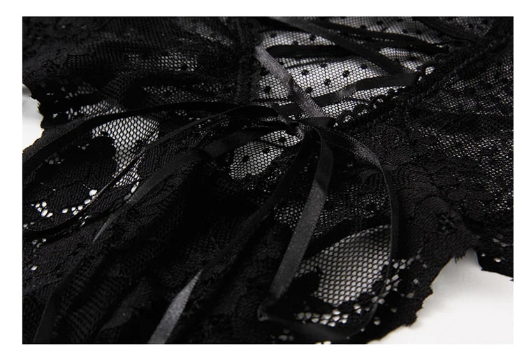 Comeondear High Waist Lace Panties Plus Size 3XL 5XL 6XL Hollow Underwear Lingerie Mesh Strappy Drop shipping Brazilian Panties