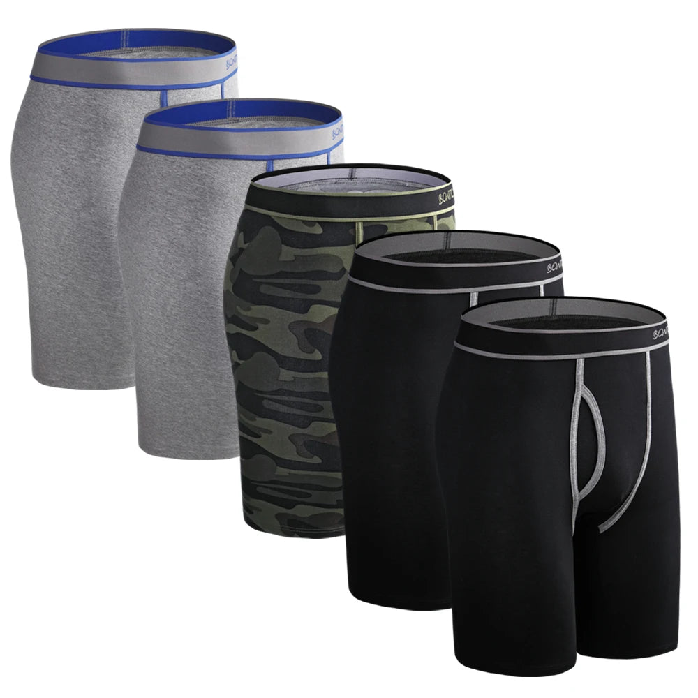 5Pcs Set Boxer Men Underpants Male Cotton Men's Panties Underwear Man Boxershorts Homme High Quality Underware Shorts Calson