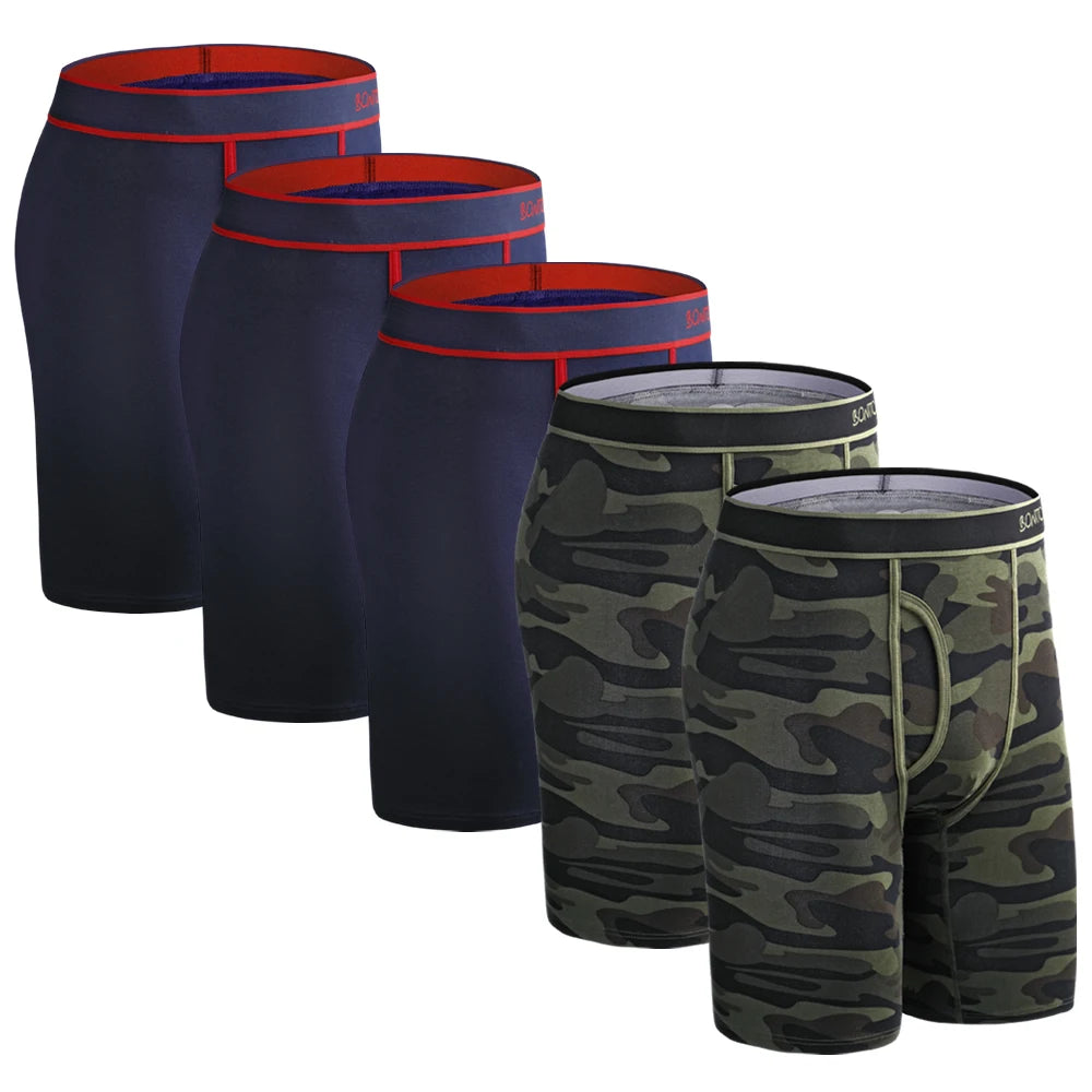 5Pcs Set Boxer Men Underpants Male Cotton Men's Panties Underwear Man Boxershorts Homme High Quality Underware Shorts Calson