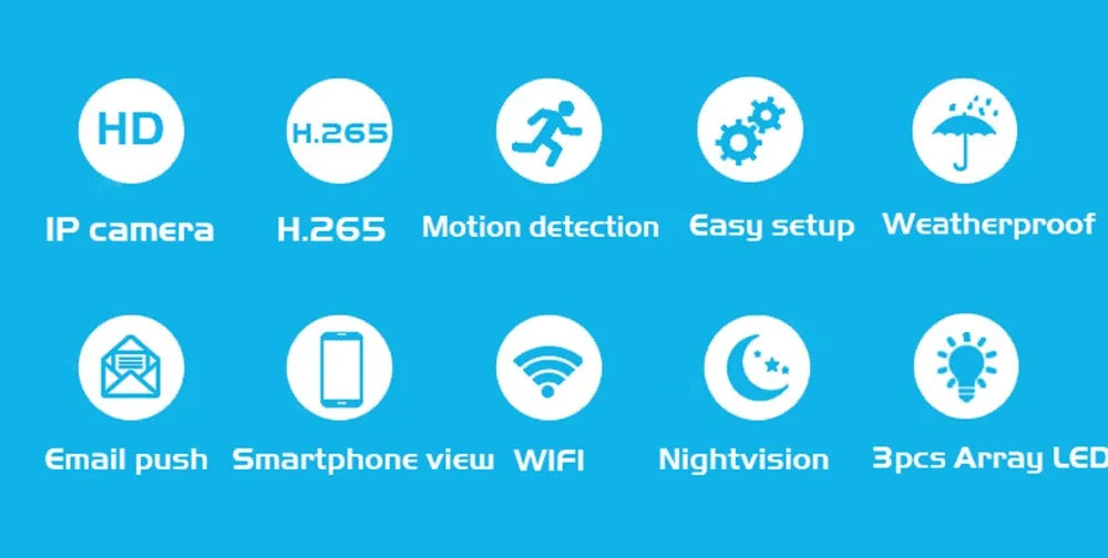 5MP 3MP Wireless IP Waterproof Security 1080P WiFi Audio Camera for Eseecloud IPPRO NVR Recorder CCTV System Kits