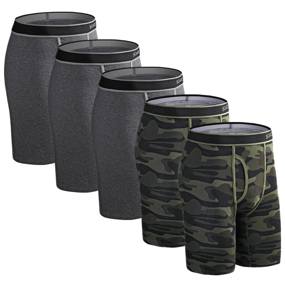 5Pcs Set Boxer Men Underpants Male Cotton Men's Panties Underwear Man Boxershorts Homme High Quality Underware Shorts Calson